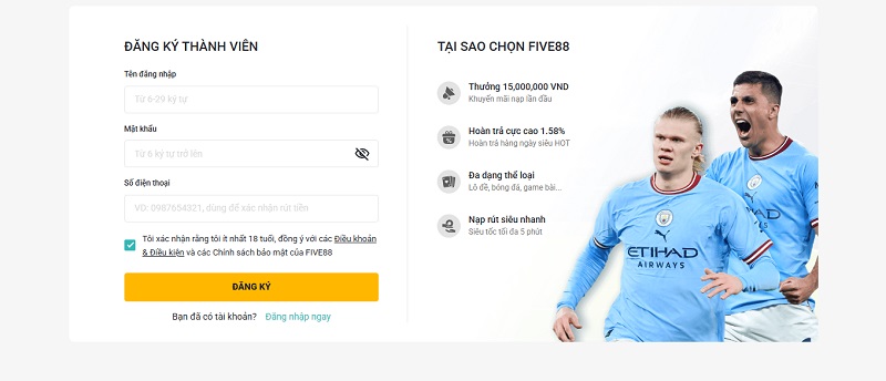 Điền thông tin theo mẫu