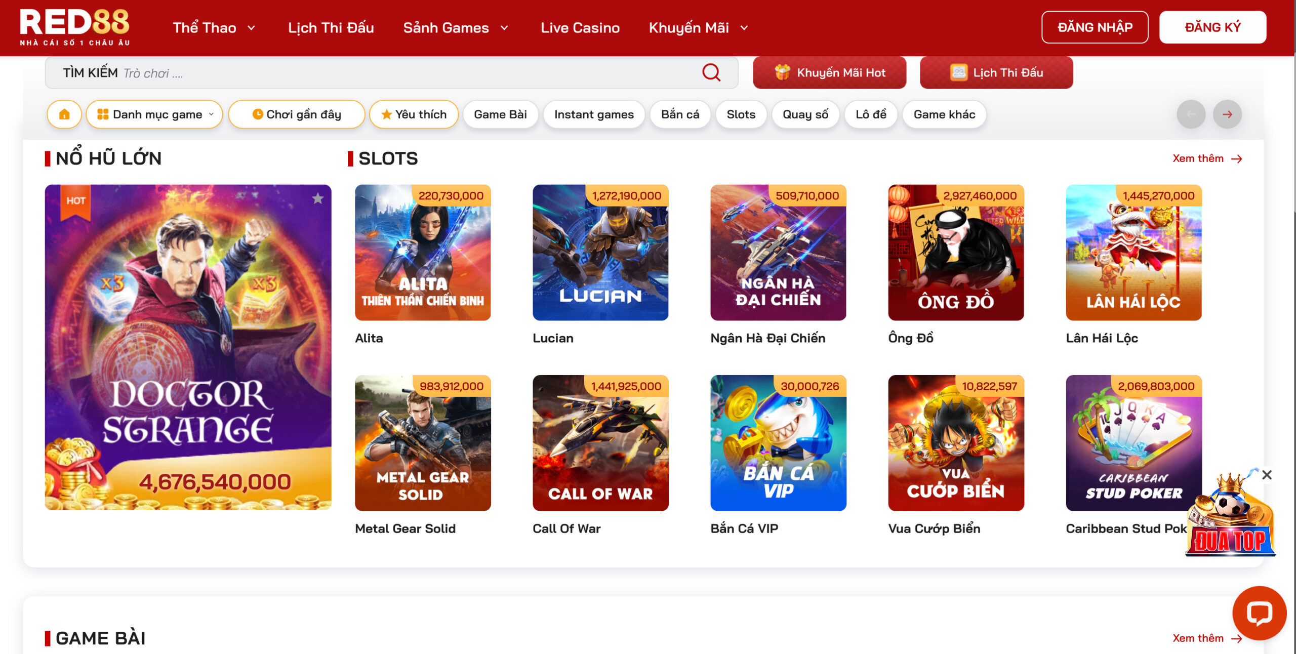 Red88 thiết lập giao diện hoàn toàn bằng tiếng Việt